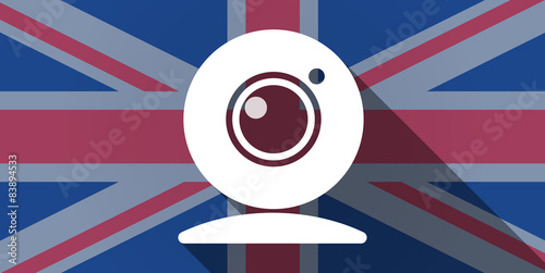 United Kingdom flag icon with a web cam