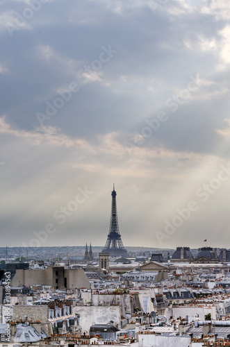Fototapeta Naklejka Na Ścianę i Meble -  Eiffel Tower at sunset in Paris