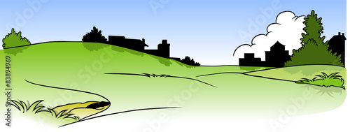 Landscape and Homes Silhoue...