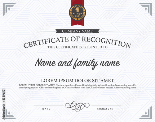 certificate template.