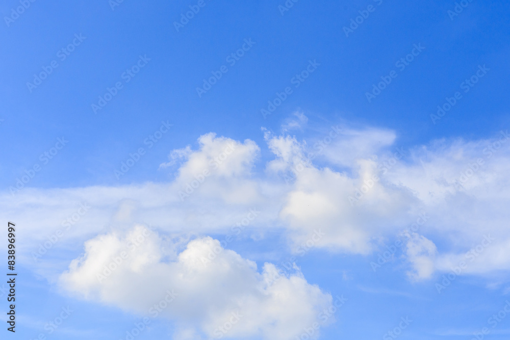 clouds on the blue sky