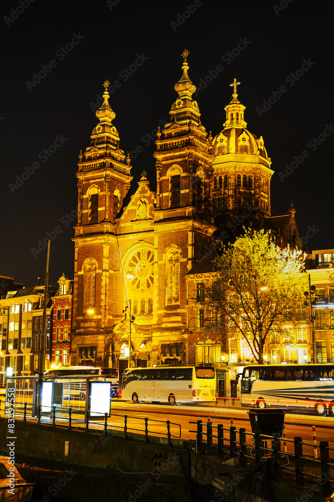 The Basilica of Saint Nicholas (Sint-Nicolaasbasiliek) in Amster