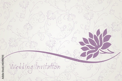 water lilies, wedding card design, India