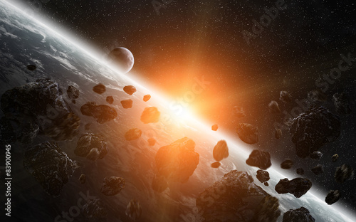 wplyw-meteorytu-na-planete-ziemie-w-kosmosie
