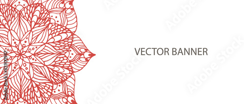 Flower mandala banner