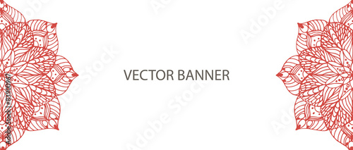 Flower mandala banner