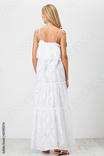 Woman in White Dress