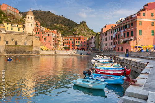 Vernazza town on the coast of Ligurian Sea, Italy #83901538