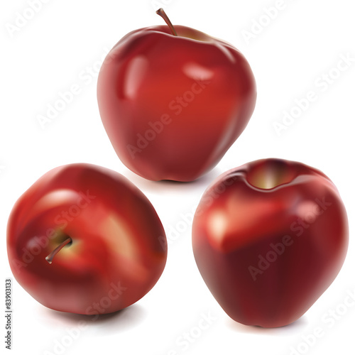 red apples with mesh gradient