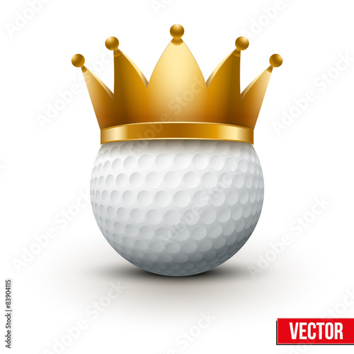 Golf ball with royal crown