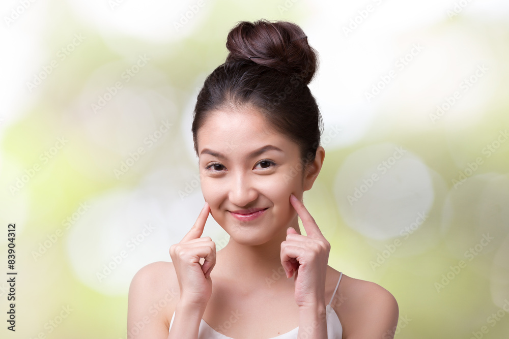 Beauty woman portrait. Skin and face care concept Beauty woman portrait. Skin and face care concept
