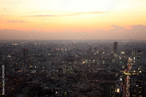 Tokyo, Japan, panorama, Skyline, sunset, buildings