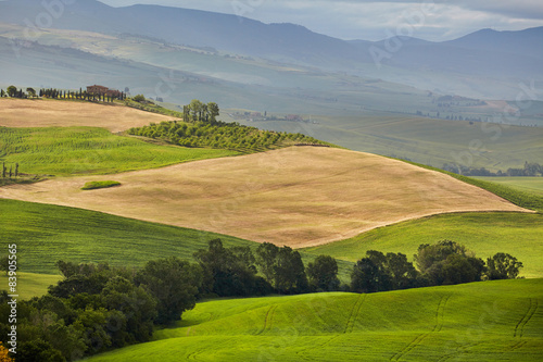 Scenic summer Tuscany landscape   Italy