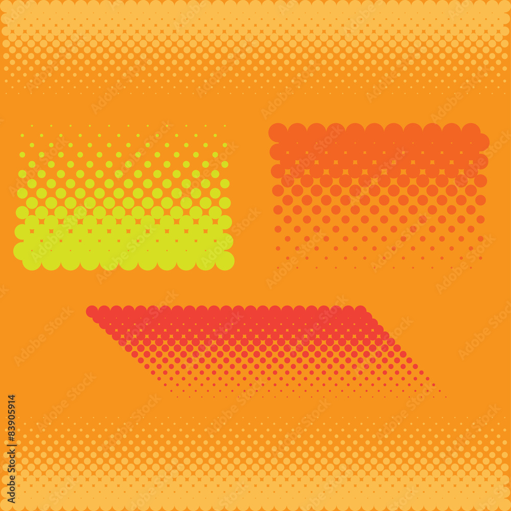 Naklejka premium Vector halftone dots