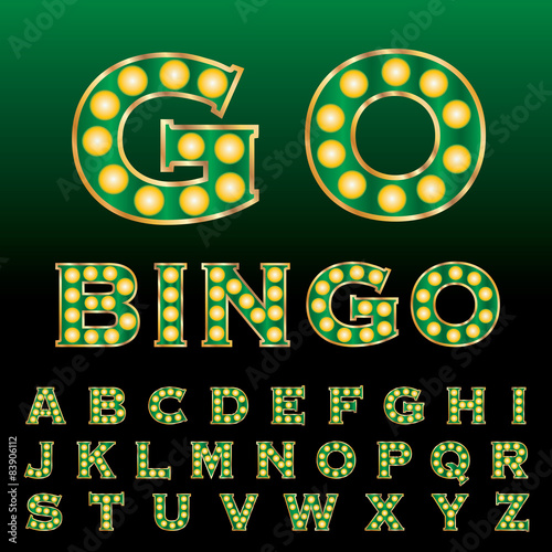 green bingo font