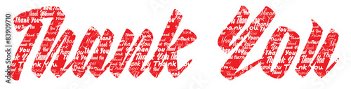 Thank you - written words 