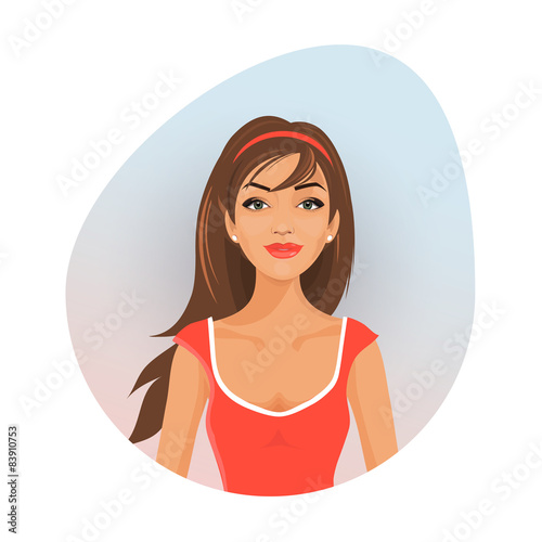Healthy beauty with long dark hair
