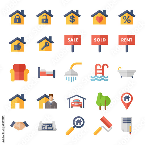 Real Estate flat Icons