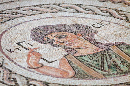 Obraz na płótnie Fragment of ancient religious mosaic in Kourion, Cyprus w salonie
