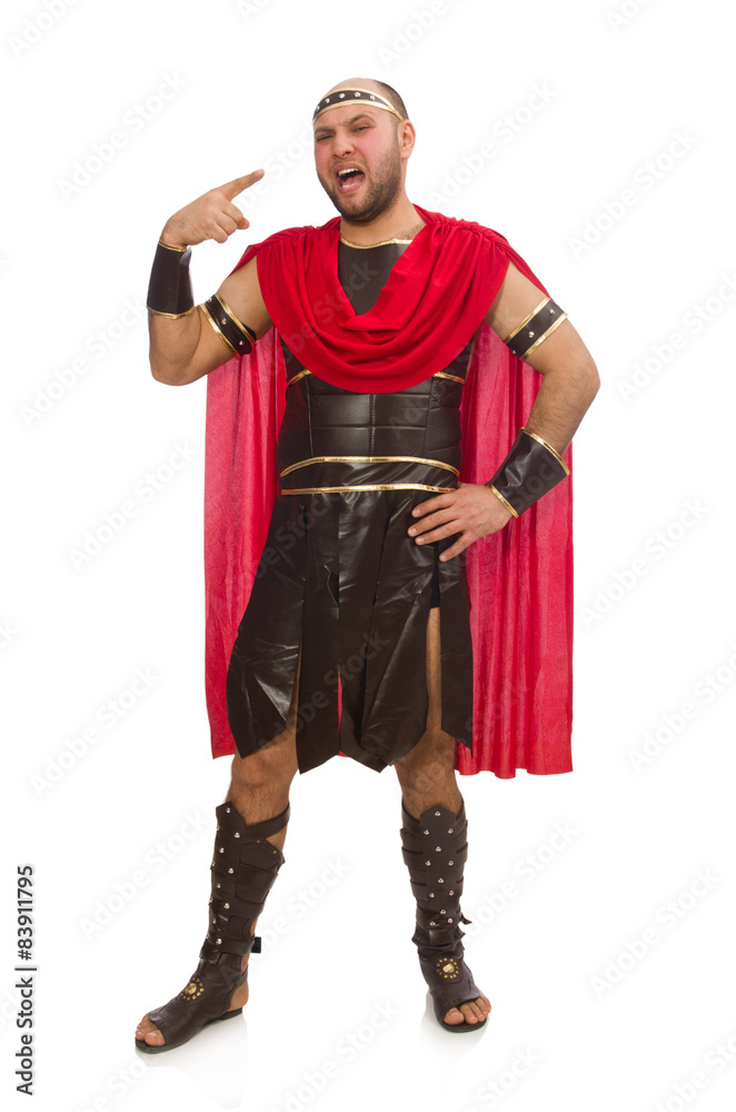 Gladiator isolated on white