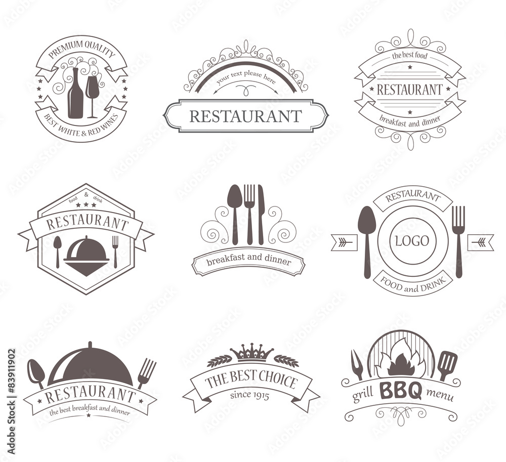 Retro Style Design Frames for Restaurant, Food. Retro Style Design Frames for Restaurant, Food.