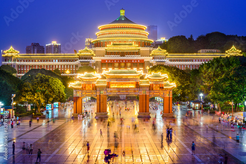 Chongqing, China at Great Hall of the People. photo