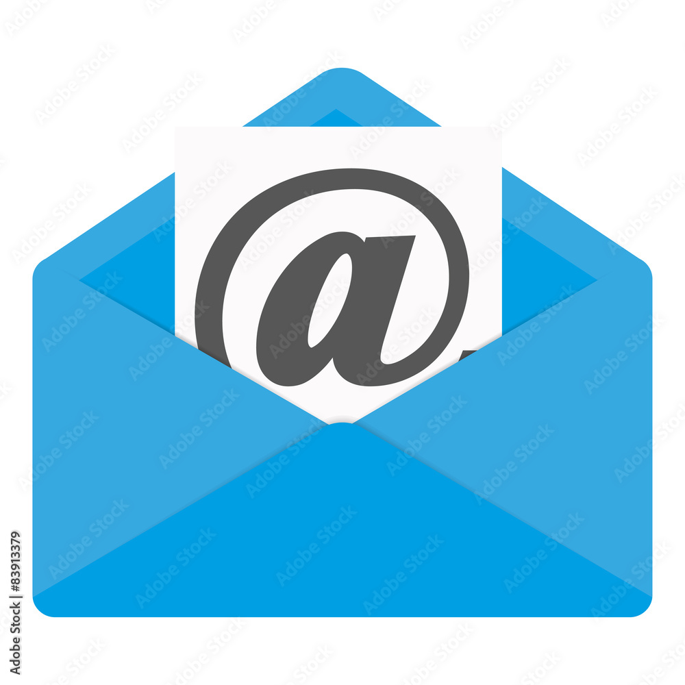 Email icon flat design vector illustration Email icon flat design vector illustration
