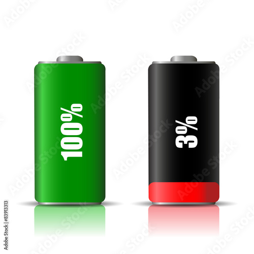 Battery charge status vector illustration