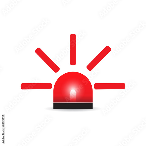 Icon siren with shadow vector illustration