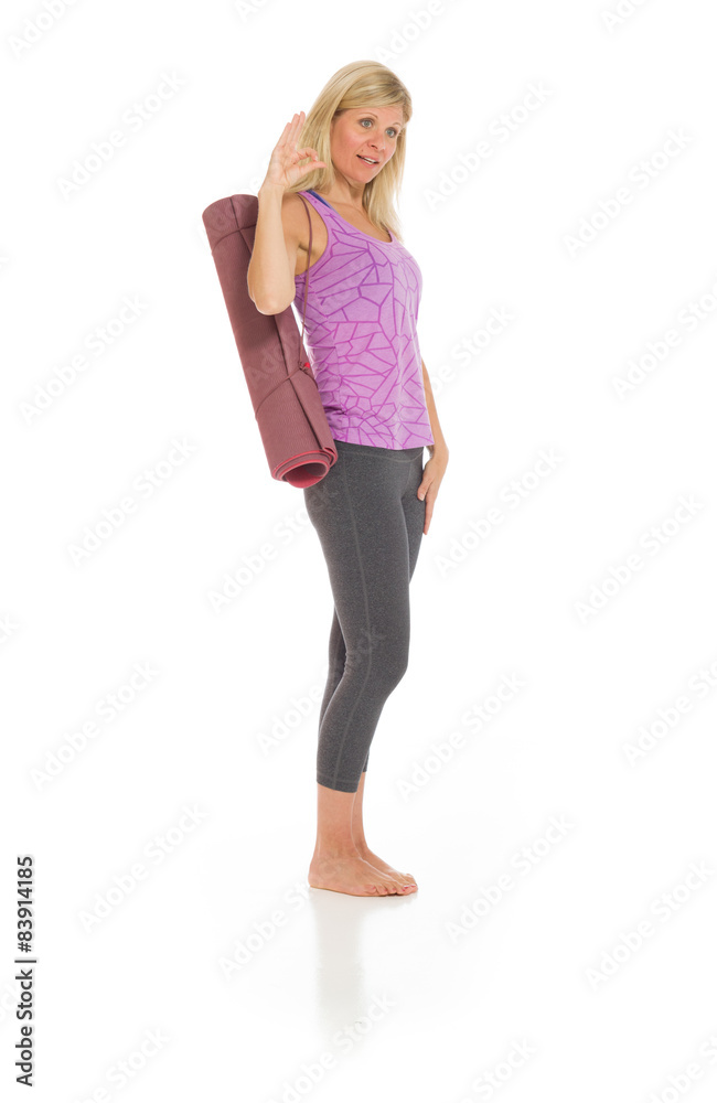 Fototapeta premium Model isolated ok sign