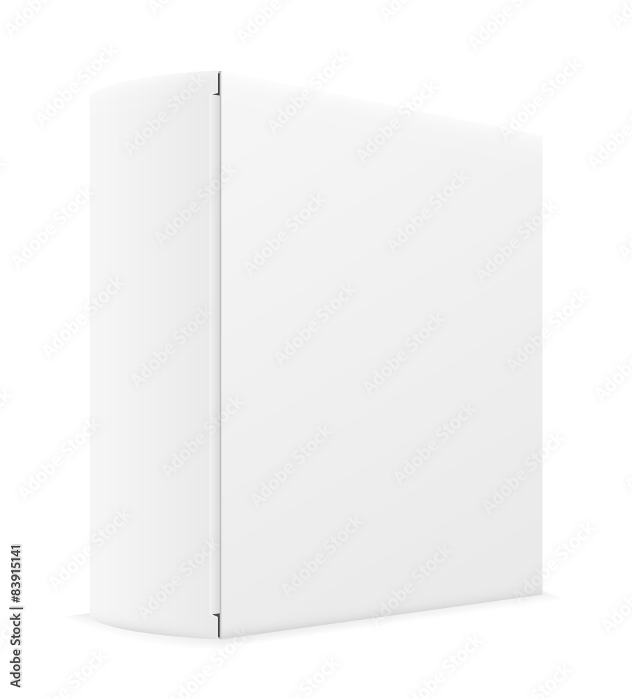Naklejka premium white paper carton box packing vector illustration