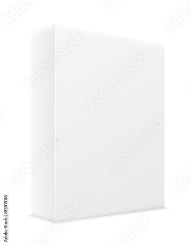 white paper carton box packing vector illustration