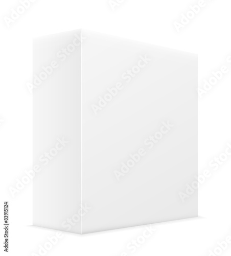 white paper carton box packing vector illustration © kontur-vid