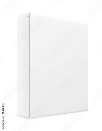 white paper carton box packing vector illustration