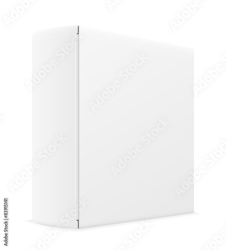 white paper carton box packing vector illustration