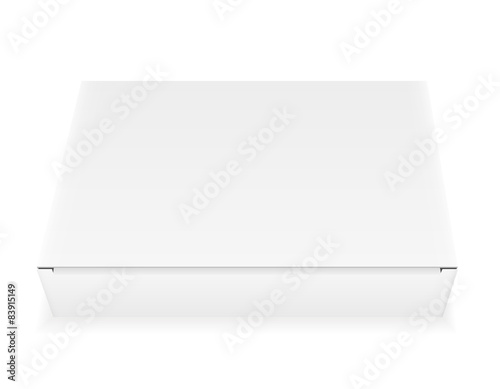 white paper carton box packing vector illustration
