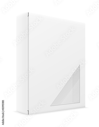 white paper carton box packing vector illustration