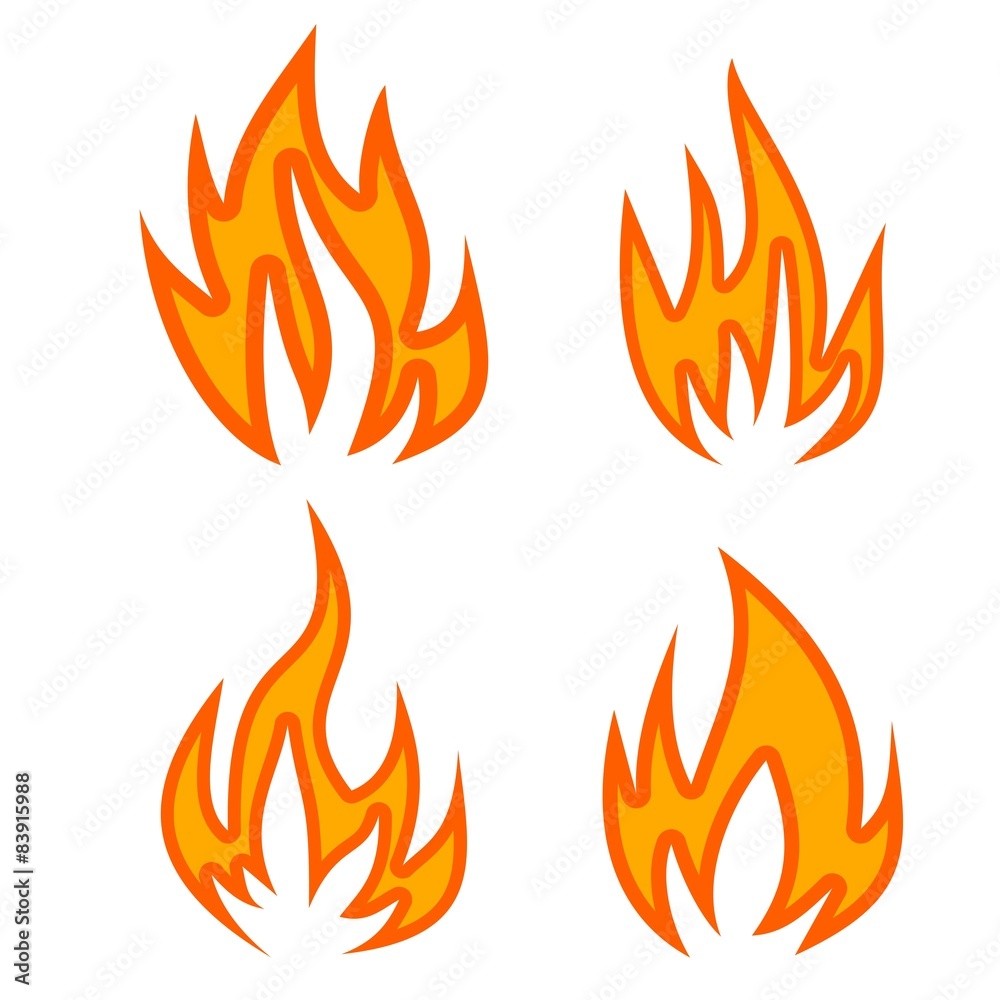 Fire flames Symbols Fire flames Symbols