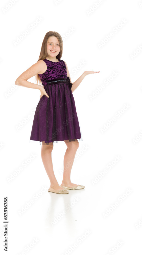 Model isolated hand gesture presenting Model isolated hand gesture presenting
