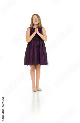 Model isolated praying