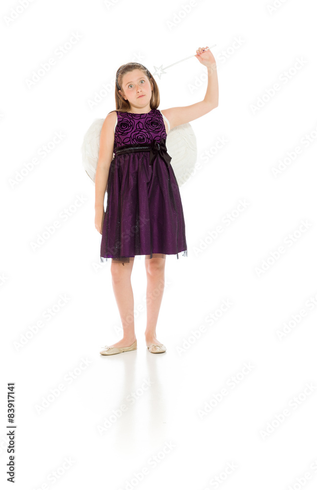 Fototapeta premium Model isolated despair gun