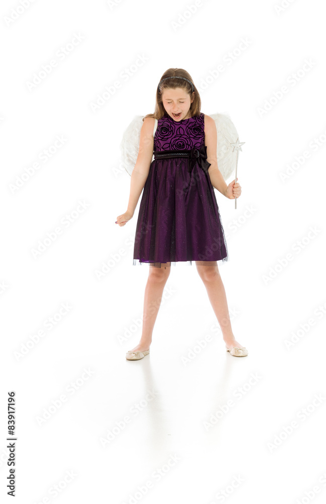 Furious model screaming Furious model screaming