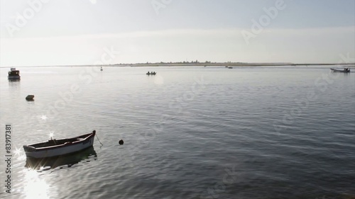 landscape view from Olhão ramp to Armona. Algarve