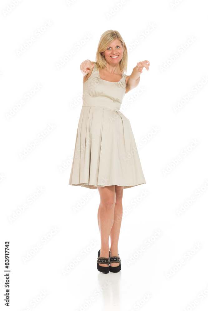 Fototapeta premium Model pointing to camera