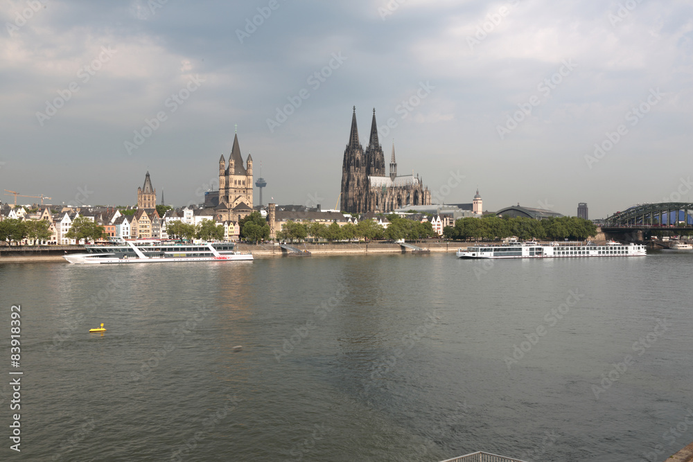 Fototapeta premium Köln Dom Rhein