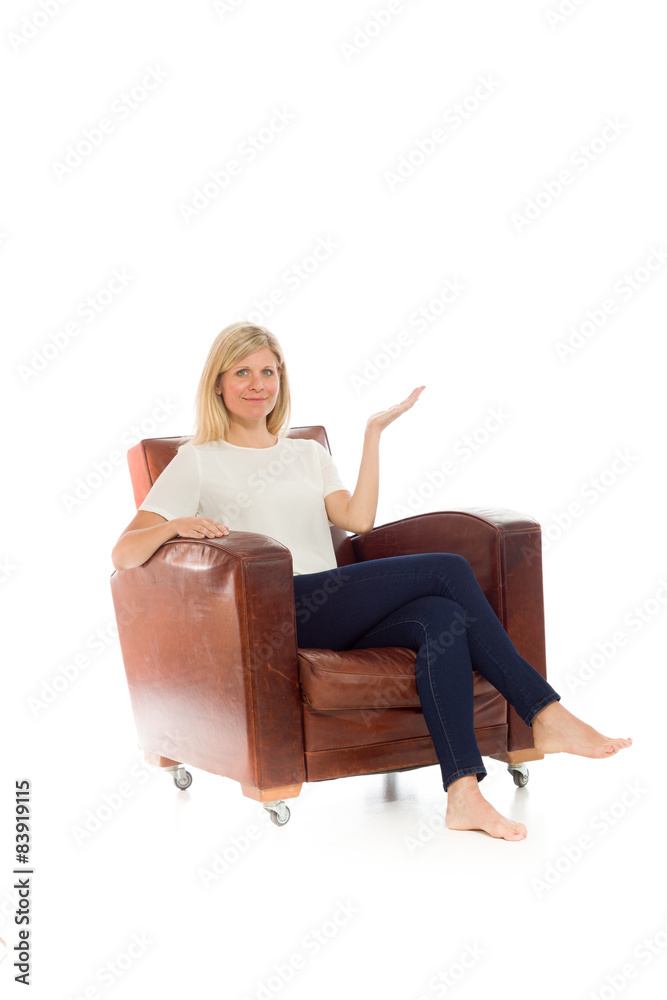 Model isolated hand gesture presenting