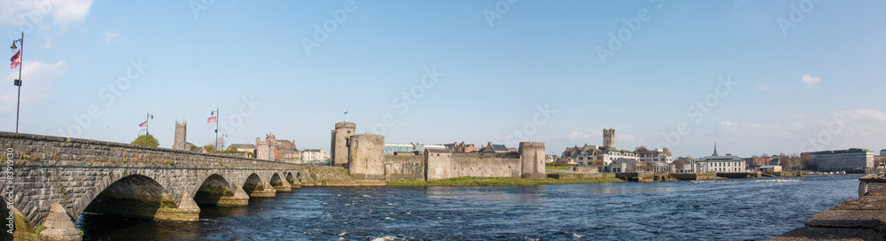 River Bridge and King John’s Castle Limerick Ireland