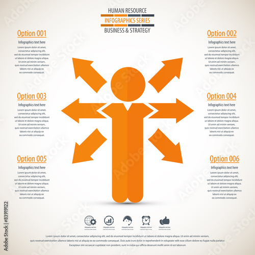 Business management, strategy or human resource infographic