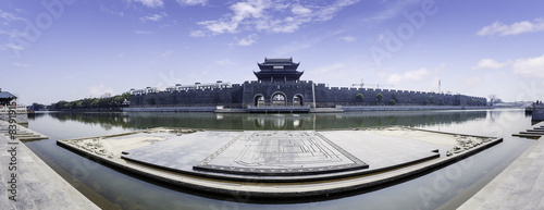 Photography sky and ancient city gate of china