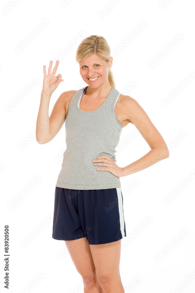 Model isolated ok sign